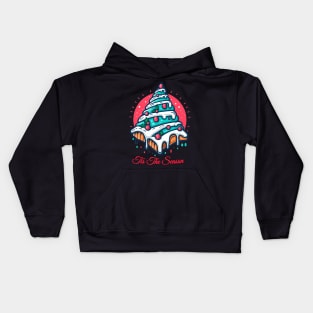 Tis The Season Christmas Tree Cake Little Debbie Christmas Kids Hoodie